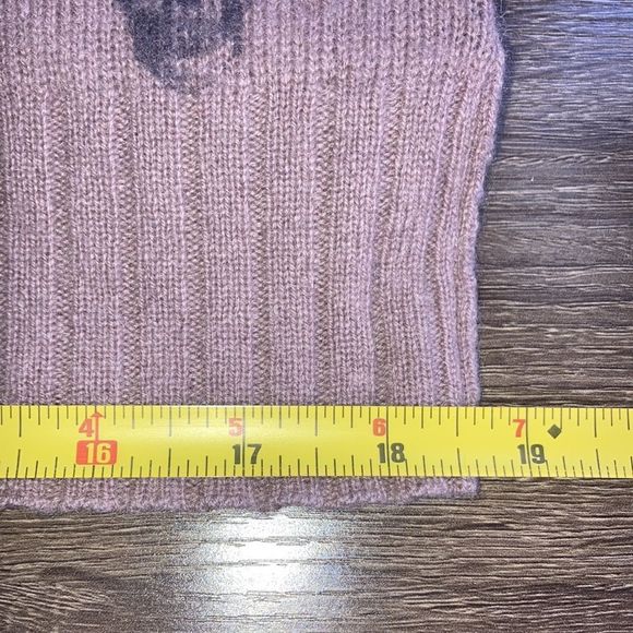 360 CASHMERE Skull Print Vneck Cashmere Sweater Size XS Blush Pink - Picture 8 of 12